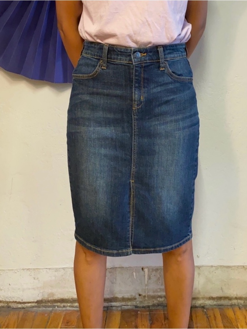 BNWT Banana Republic Dark Wash Denim Pencil Skirt
